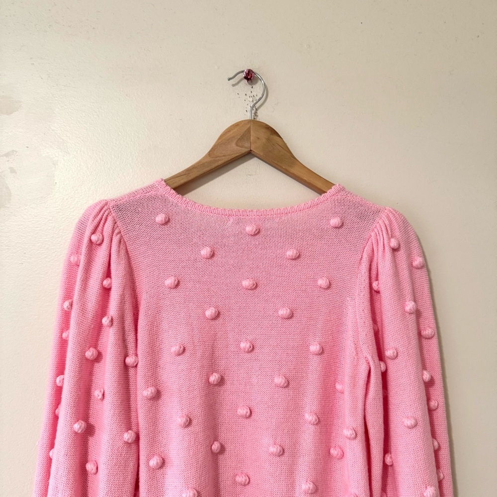 Lilly Pulitzer Sweater Pink Knot Knotted Long Sleeve Knitwear XS extra small - Picture 7 of 7
